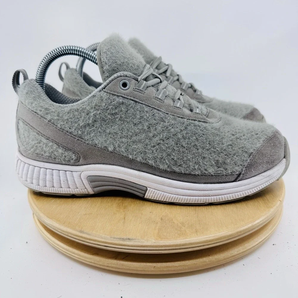 Orthofeet Coral Wool Shoes Womens 8.5 Wide w Gray Orthopedic Walking Sneakers